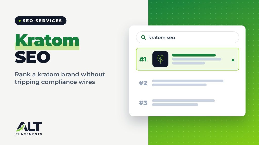 Kratom SEO featured image: Rank a kratom brand without tripping compliance wires
