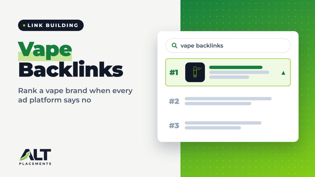 Vape Backlinks featured image: Rank a vape brand when every ad platform says no